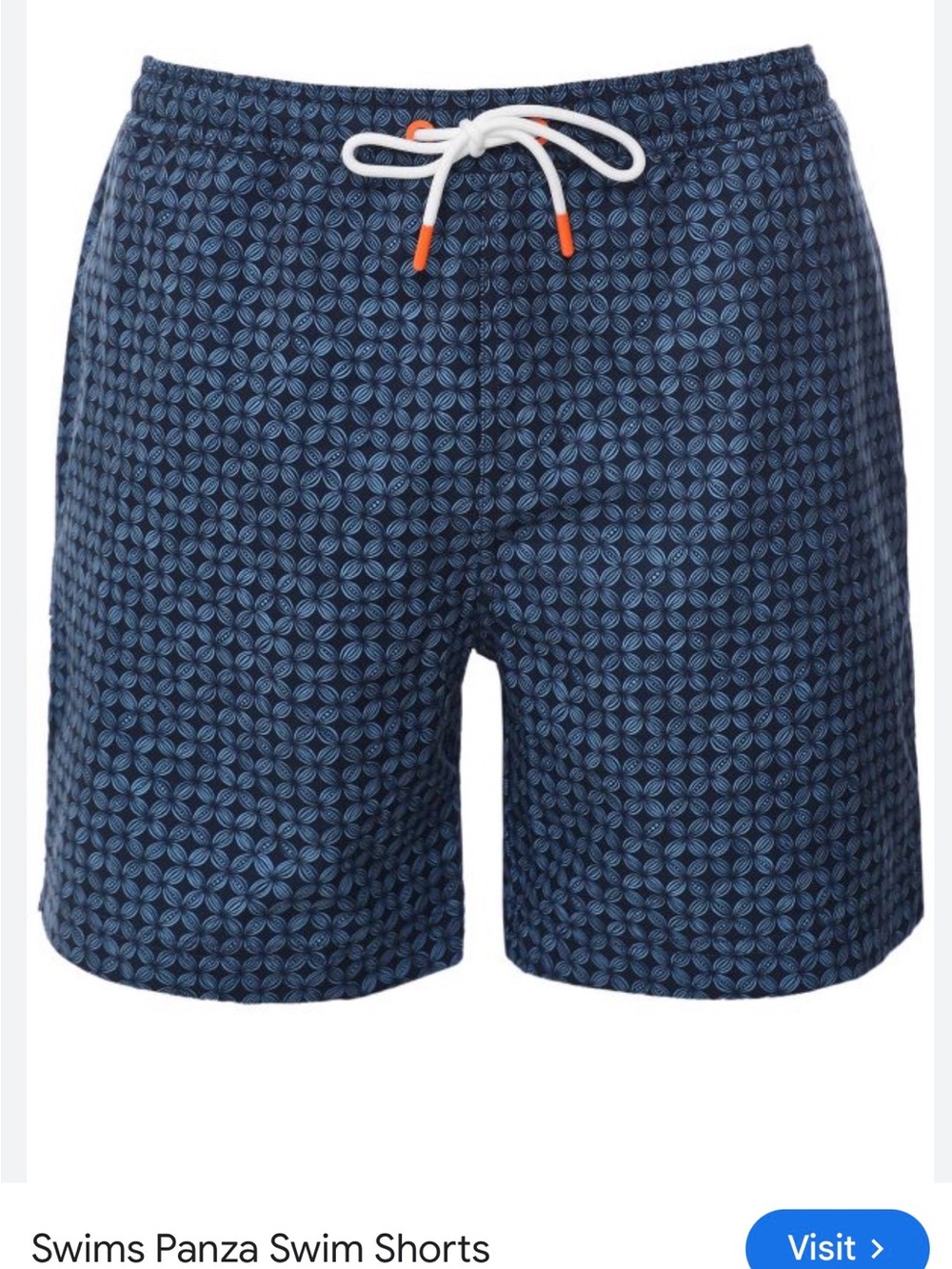 Swims NWOT $99 PANZA Navy Blue Swim Trunks